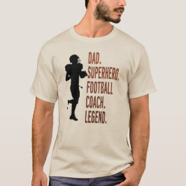 パパスーパーヒーローサッカーコーチレジェンドファーザーズデイ Tシャツ