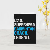 パパスーパーヒーローバドミントンコーチバおもしろいドミントンコーク カード (黄色い花)