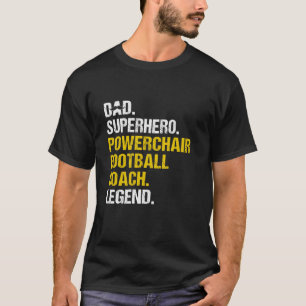 パパスーパーヒーローパワーチェアサッカーコーチおもしろい Tシャツ