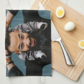 パパスーパーヒーローマンガスピーチバブル父の日 キッチンタオル (四つ折り)