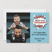 パパスーパーヒーローマンガスピーチバブル父の日 シーズンカード (正面)