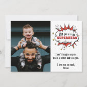 パパスーパーヒーローマンガスピーチバブル父の日 シーズンカード (正面)