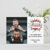 パパスーパーヒーローマンガスピーチバブル父の日 シーズンカード (スタンド正面)