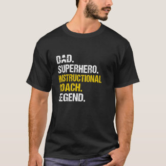 パパスーパーヒーロー教育コーチおもしろい指導 Tシャツ