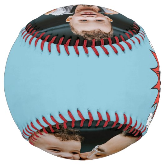 パパスーパーヒーロー漫画お父さんの日2写真 ソフトボール (裏面)