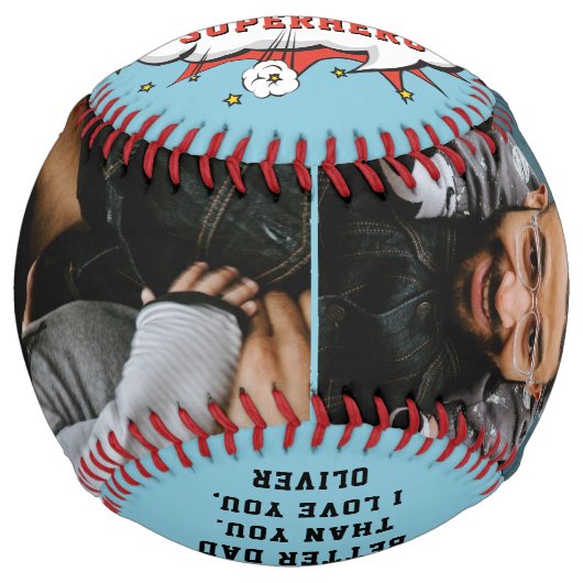 パパスーパーヒーロー漫画お父さんの日2写真 ソフトボール (正面)