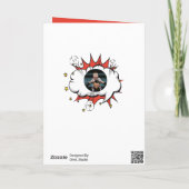 パパスーパーヒーロー漫画のスピーチの父の日 カード (裏面)