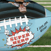 パパスーパーヒーロー漫画スピーチバブル写真 アメリカンフットボール