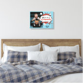 パパスーパーヒーロー漫画スピーチバブル写真 キャンバスプリント (インサイチュ (寝室))