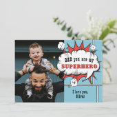 パパスーパーヒーロー漫画スピーチバブル写真 シーズンカード (スタンド正面)