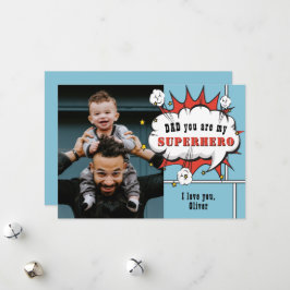 パパスーパーヒーロー漫画スピーチバブル写真  シーズンカード