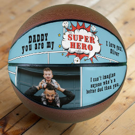 パパスーパーヒーロー漫画スピーチバブル写真 バスケットボール