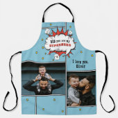 パパスーパーヒーロー漫画スピーチバブル2写真 エプロン (正面)