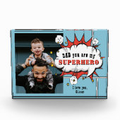 パパスーパーヒーロー漫画音声バブル フォトブロック (正面)