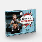 パパスーパーヒーロー漫画音声バブル フォトブロック (左)