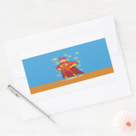 パパスーパーヒーロー神父の日 長方形シール