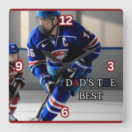 パパス最高のス・ザ・スクウェア・ホッケーの壁時計 スクエア壁時計