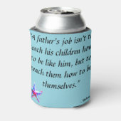 パパズリトリート – チビ（小さくかわいく書いた感じ）ファーザー&チャイルドクーラーボックス 缶クーラー (缶裏面)