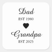 パパセットおじいちゃんエスト。 – 父の日贈り物 | スクエアシール (正面)
