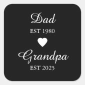 パパセットおじいちゃんエスト。 – 父の日贈り物 | スクエアシール (正面)