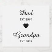 パパセットお爺ちゃんエスト。-カスタム贈答年 ビールラベル (シングルラベル)