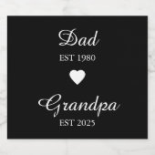 パパセットお爺ちゃんエスト。-カスタム贈答年 ビールラベル (シングルラベル)