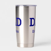 パパセット19xxネイビーブルー文字テンプレート 保温保冷タンブラー (左面)