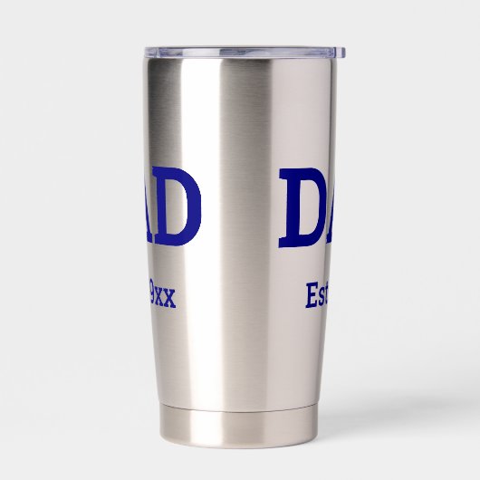 パパセット19xxネイビーブルー文字テンプレート 保温保冷タンブラー (左面)