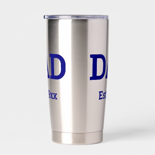 パパセット19xxネイビーブルー文字テンプレート 保温保冷タンブラー (右面)