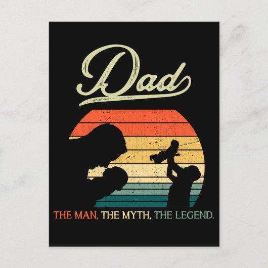 パパソンドーターことわざ父の日 ポストカード (正面)