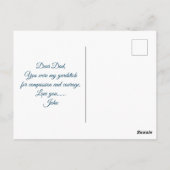 パパソンボンディングビーチフォトファーザーの日引用文 ポストカード (裏面)