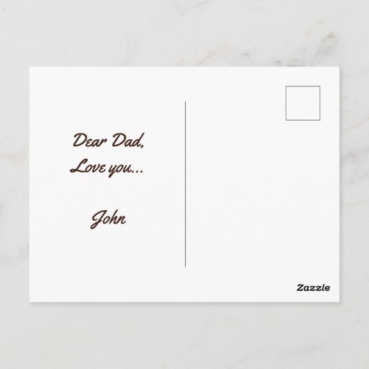 パパソンボンディングファーザーズデイ引用文フォトキャンプ ポストカード (裏面)