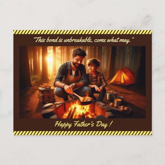 パパソンボンディングファーザーズデイ引用文フォトキャンプ ポストカード (正面)