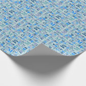 パパタイポグラフィブルーファーズデイまたは誕生日 ラッピングペーパー (角)