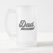 パパタイポグラフィレトロスタイル父の日 フロストグラスビールジョッキ (左)