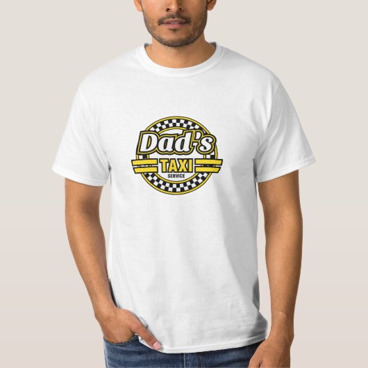 パパタクシおもしろいーサービス – 父の日 Tシャツ (正面)