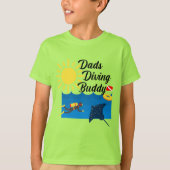 パパダイビングバディデザイン – キッズベーシックTシャツ Tシャツ (正面)