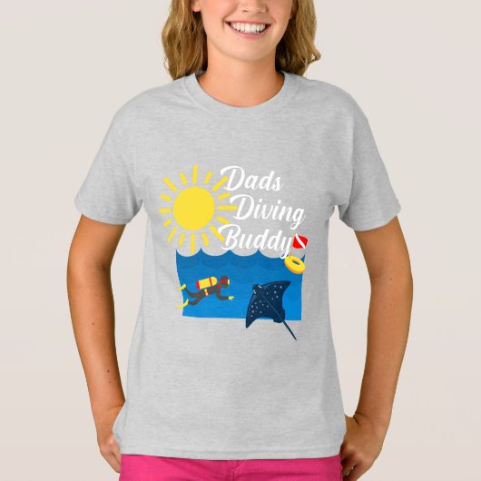 パパダイビングバディデザイン – 女子の基本Tシャツ Tシャツ (正面)