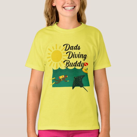 パパダイビングバディデザイン – 女子の基本Tシャツ Tシャツ (正面)
