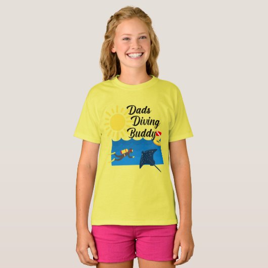 パパダイビングバディデザイン – 女子の基本Tシャツ Tシャツ (正面フル)
