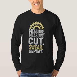 パパダディメジャーカットWoodworker Father D Tシャツ