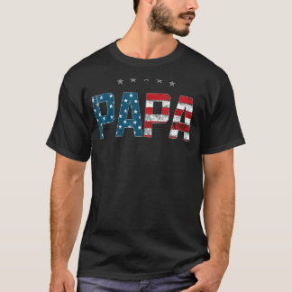 パパダディーアメリカン国旗おじいちゃん父の日パパ Tシャツ
