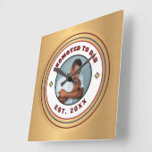 パパダディーパパ父パピーファミリーパーソナライズド スクエア壁時計 (傾斜)