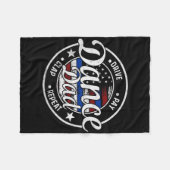 パパダンスヴィンテージアメリカンダンサー踊り 父の フリースブランケット (正面(横))