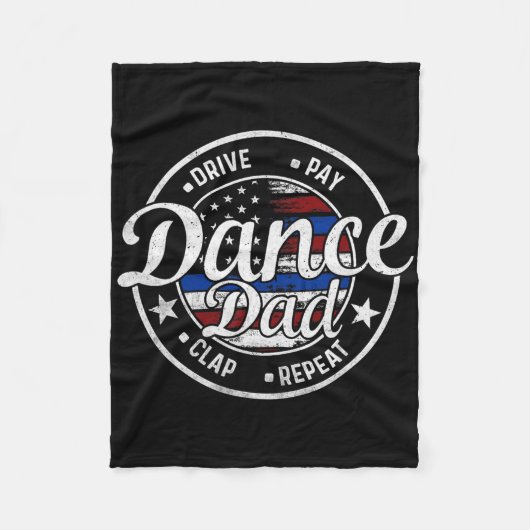 パパダンスヴィンテージアメリカンダンサー踊り 父の フリースブランケット (正面)