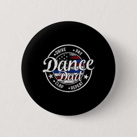 パパダンスヴィンテージアメリカンダンサー踊り 父の 缶バッジ (正面)