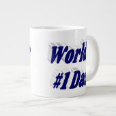 パパダークブルー半文字 ジャンボコーヒーマグカップ (正面右)