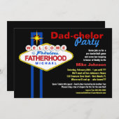 パパチェローパーティーダディおむつケッグ招待状 招待状 (正面/裏面)