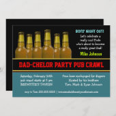 パパチェローパーティーパブクロールおむつビール招待状 招待状 (正面/裏面)