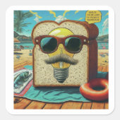 「パパチャークチャンピオン」ステッカー笑わされるコレクション スクエアシール (正面)